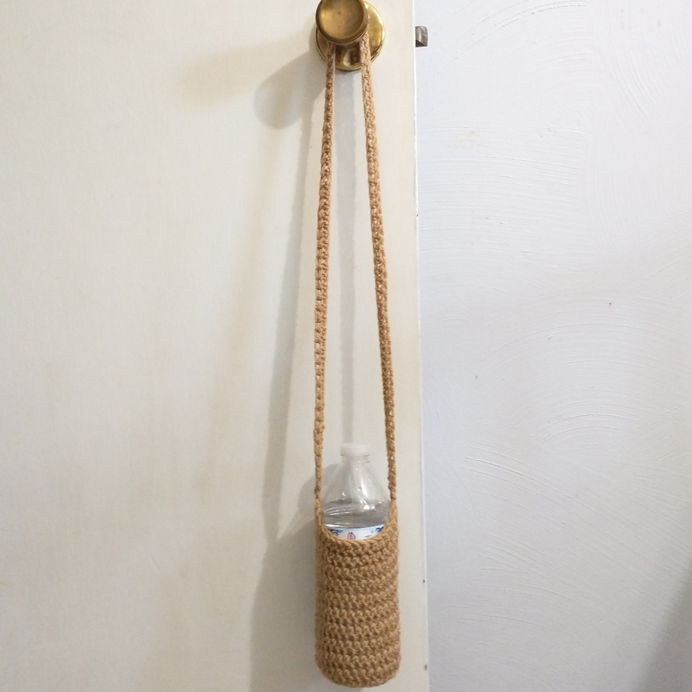 Handmade Light Brown Water Bottle Holder